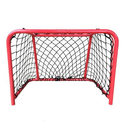 China Durable high quality indoor outdoor steel tube holistic indivisible mini ice hockey goal for sale