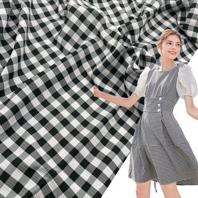 China 1CM*1CM Hot Selling Anti Wrinkle Wrinkle Bubble Plaid Bubble Cloth Lattice Hot Elastic Loungewear Pants Suit Pants Anti-Wrinkle Fabric for sale