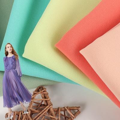 China Double Faced Wholesale Cheap High Quality 2026 Good Price Polyester Fabric Feeling 100% Soft Woven Chiffon Fabric For Lady Dress for sale