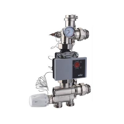 China Control water temperature water mixing control system for various underfloor heating system floor heating pump and valve mixing set for sale