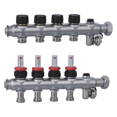 China Traditional underfloor heating stainless steel manifold for sale