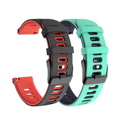 China Metal Pin Buckle Color Matching Silicone Smart Watch Strap For Samsung Galaxy 4 22mm New Metal Pin Buckle For Huawei Watch GT 2 20mm Band for sale