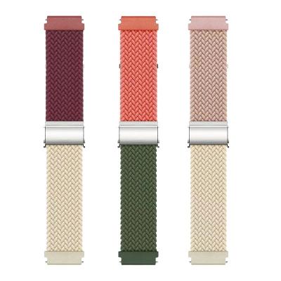 China Fashion Trend New Product For Huawei 20MM Multicolor Loop 22MM Nylon Braided Watch Band For Samsung Galaxy Watch 3 4 45mm 46mm Watchband for sale