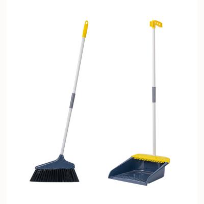 China PP+PET+IRON POLE Sell New High Quality Good Price Creative Combination Broom And Dustpan Set With Long Handle for sale