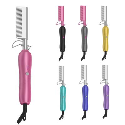 China Hair Beauty Care 3 in 1 Electric Hair Straightener Hair Straightener Comb Household Hot Pressing Iron Brush Hot Comb for Beauty for sale