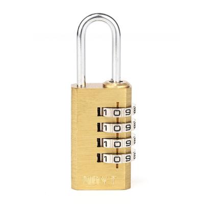 China Suitcase Combination Lock 4 Digit Padlock Brass For School Gym Lockers Sports Lockers Luggage Backpacks for sale