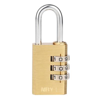 China Brass Cupboard Combination Lock 3 Digit Padlock For School Gym Lockers Window Sports Lockers for sale