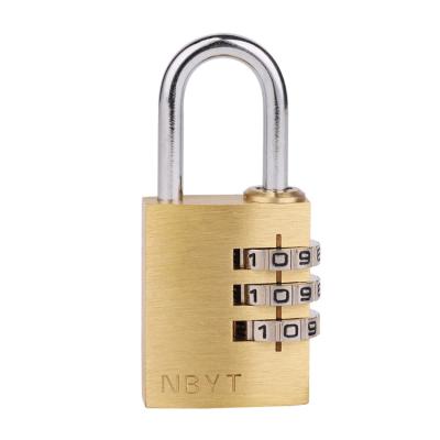 China Luggage Cabinet Drawer Combination Lock 3 Digit Password Padlock Brass For School Gym Lockers Sports Lockers Baggage Backpacks for sale