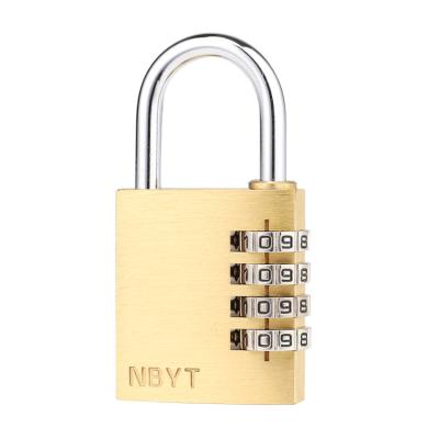 China Brass Sports Lockers Combination Lock 4 Digit Password Padlock Gym School Indoor Door Locks for sale