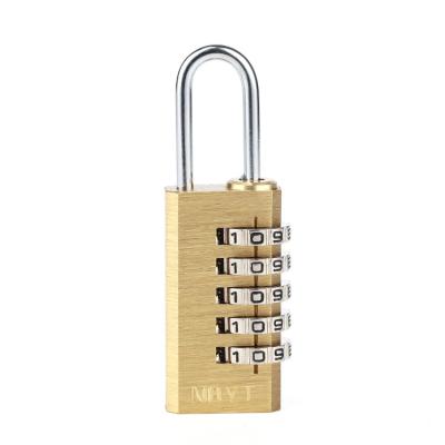 China Suitcase Combination Lock 5 Digit Padlock Brass For School Gym Lockers Sports Lockers Luggage Backpacks for sale