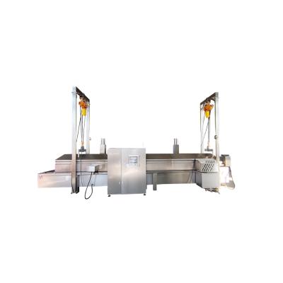 China food & Automatic Potato Finger Beverage Potato Chips Long French Fries Continuous Size Frying Machine for sale