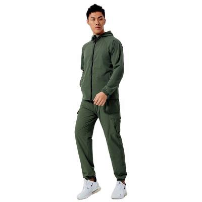 China Wholesale Custom Nylon 2 Piece Tracksuit Sets Mens Anti-Wrinkle Zipper Jacket And Cargo Pants for sale