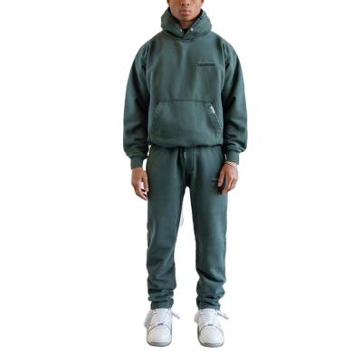 China Anti-wrinkle factory supply cheap price cotton hoodies with joggers men wholesale sweatsuit set tracksuit for sale