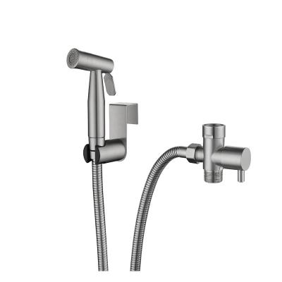 China With Handheld Diverter Two Functions Bidet Spray For Toilet Bidets 304 Stainless Steel High Quality Handheld High Pressure Water Flush Faucet for sale