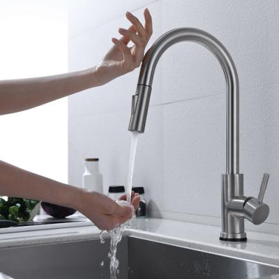 China Sense Faucets The Latest Product Hands Free Single Handle Touch Sensor Automatic Kitchen Faucet for sale