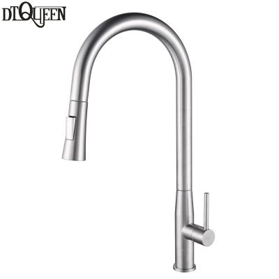 China 304 Stainless Steel Contemporary Single Handle Cold Water Kitchen Faucet With Sprayer Kitchen Faucet for sale