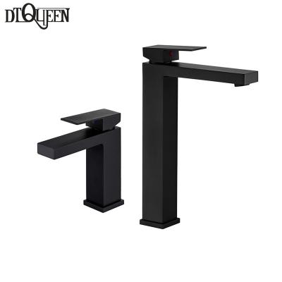 China Metered Faucets Wholesale Modern Single Handle Bathroom Basin Mixer Taps Matte Black Sink Faucet for sale