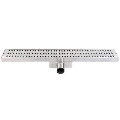 China 304 Stainless Steel Modern Long Side Outlet Linear Shower Floor Drain for sale