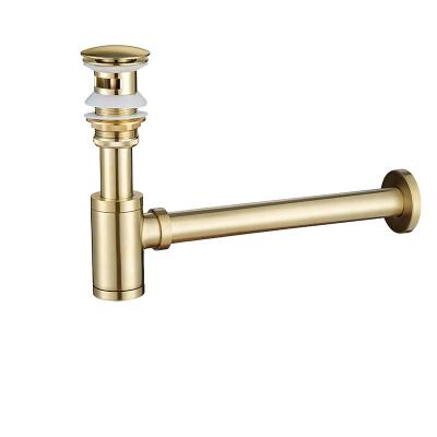 China Modern Most Popular Wall Hidden Bottle Trap Decorative Waste Pipe Drain Bathroom Basin Sink Stainless Steel Decorative Siphon for sale