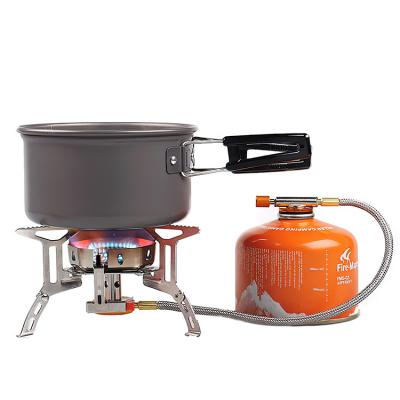 China Outdoor Activities Hot Sale Convenient Silver Copper Portable Folding Gas Camping Stove With Best Price for sale