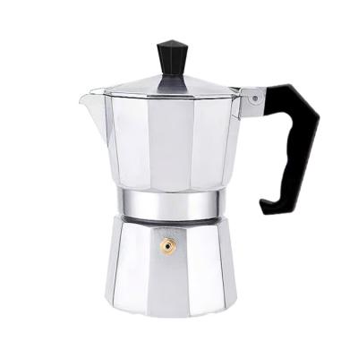 China Sustainable Custom Travel Espresso Coffee Maker Moka Pot Aluminum Coffee Pot For Gas Stove for sale