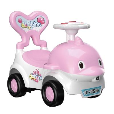 China Hot Outdoor Children's Push Car 3 Ride On Toy Manufacturers In 1 Push Ride Scooter Cartoon Toddler Toys Manufacturers, With Sound And Light for sale