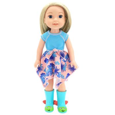 China Cartoon Toy Summer Costume 14.5 Inch Doll Set Clothes Accessories Dolls Best Baby Christmas Gift for sale