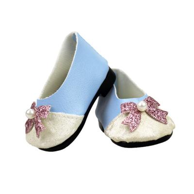 China Cartoon Toy Factory Direct Supply 18 Inch American Girl Doll Shoes 43cm Doll Accessories Blue Bag Shoes for sale