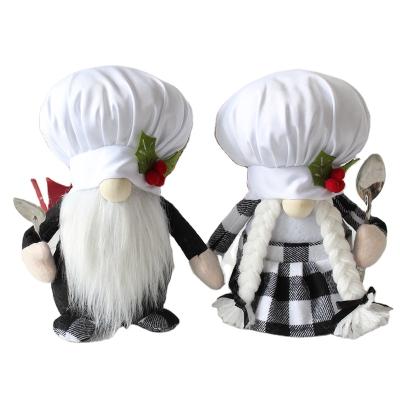 China Creative Dwarf Chef Doll Dwarf Plush Doll Holiday Plush Doll Christmas Decorations Chef's Day Plush Doll Faceless for sale