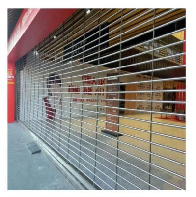 China Transparent Decoration Stainless Steel Grill Rolling Door, Remote Grill Shutter, PVC Speed ​​Door for sale