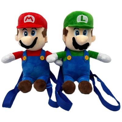 China Gift Children Play Soft Doll Mario Plush Toy Backpack Plush Toys Cartoon Mario Bros Luigi Plushie Toys Anime Wholesale for sale