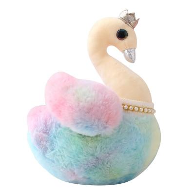 China Cute Gift Lovely New Arrival Plushie Plush Toys Rainbow Goose Toys Colorful Soft Flamingo Stuffed Toy for sale