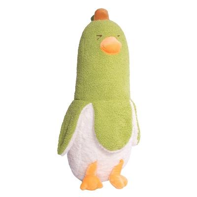 China New Banana Small Duck Plush Toys Long Pillow Decoration Stuffed Animal Toys Cute Yellow Doll Home Soft Doll for sale