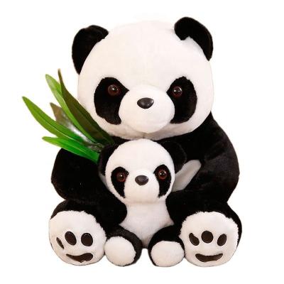 China Cute Gift New Kawaii Panda Plush Toy Bamboo Leaf Toy Stuffed Animal Panda Soft Plush Toy For Kids for sale