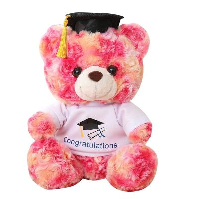 China Customized Doctor Soft Cozy Graduate Teddy Bear Logo With Hat Plush Uniform Plush Toy For Student Graduation Gifts From Bachelors Bear for sale