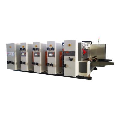 China Factory Flexo Corrugated Cardboard Cardboard Box Printing Slotting Die Cutting Machine With Stacker for sale