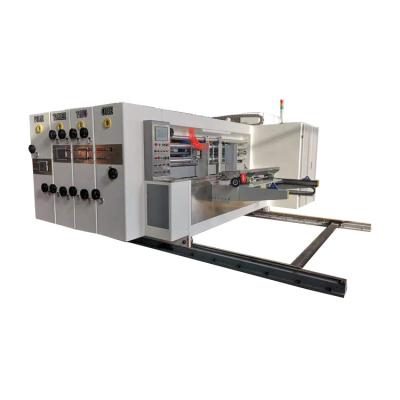 China Automatic corrugated carton box two color printer rotridicutar slottar machine corrugated box making machine for sale