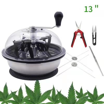 China Wholesale Manual Cordless Bud Trimmer Machine Spin Cut Leaf Weed Bowl Trimmer 13inch for sale