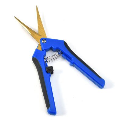 China Stainless Steel Hand Pruner Gardening Shears with Straight Stainless Steel Prunner Blades for sale