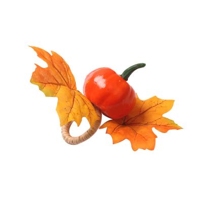 China Viable Wholesale Handmade Halloween Pumpkin Napkin Ring For Hotel Feast Home Dinner Use for sale