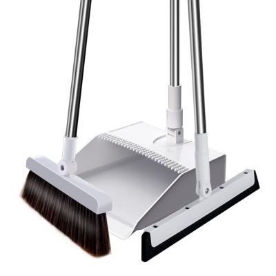 China Multi-funtional Household Hair Broom And Dustpan Set Daily Cleaning Soft Straight Combination For Floor Cleaning for sale