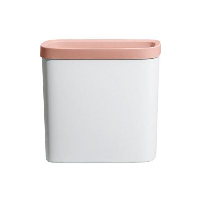 China Viable Colorful Single Style Retangle Press Type Plastic Bin For Kitchen Washroom Salon Using for sale