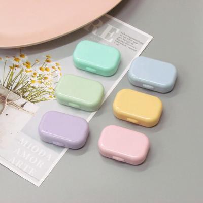 China Mini contact lens case contact lens cases candy boxes color contact lens case compact and beautiful portable smooth cute pocket box and portable contact lens cases for sale