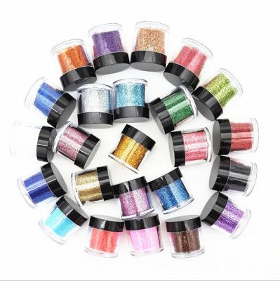 China In stock PET glitter used for iridescent colors and craft and decoration regular metallic holographic neon different sizes glitter for sale