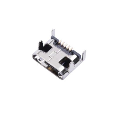 China PCB Seat 5p MICRO Female Four-Pin Plug-in Panel With Extension Flat Right Foot Side Column Mouth V8 V8 Charging Connector for sale