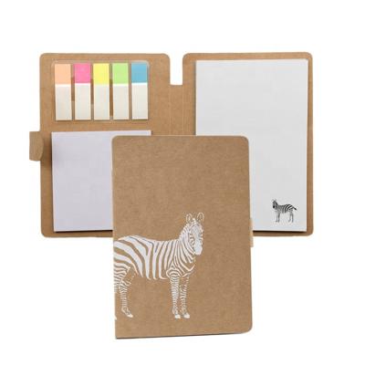 China Eco-friend stationery maker eco-friendly wrapping paper memo pad with page marker sticky notes for sale