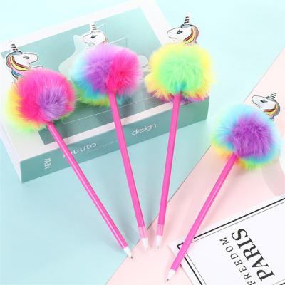 China office & Pen Wholesale Pom Pom Shape School Pen Wholesale Pom Pom Shape Novelty Cute Kawaii Pens Custom Logo Fancy Pen Stationery Manufacturer for sale