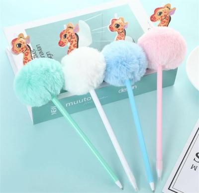 China office & School Pen Wholesale novelty kawaii pen with pom pom giraffe pen for savage for sale