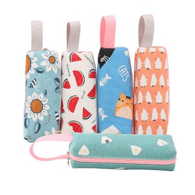 China Schools & Cute Cheap Office Students Pencil Case Canvas Pencil Pouch Pencil Bag for sale