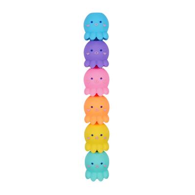 China Creative octopus cartoon 5 color pen highlighter bar fluorescent marker for students HL-2003 for sale